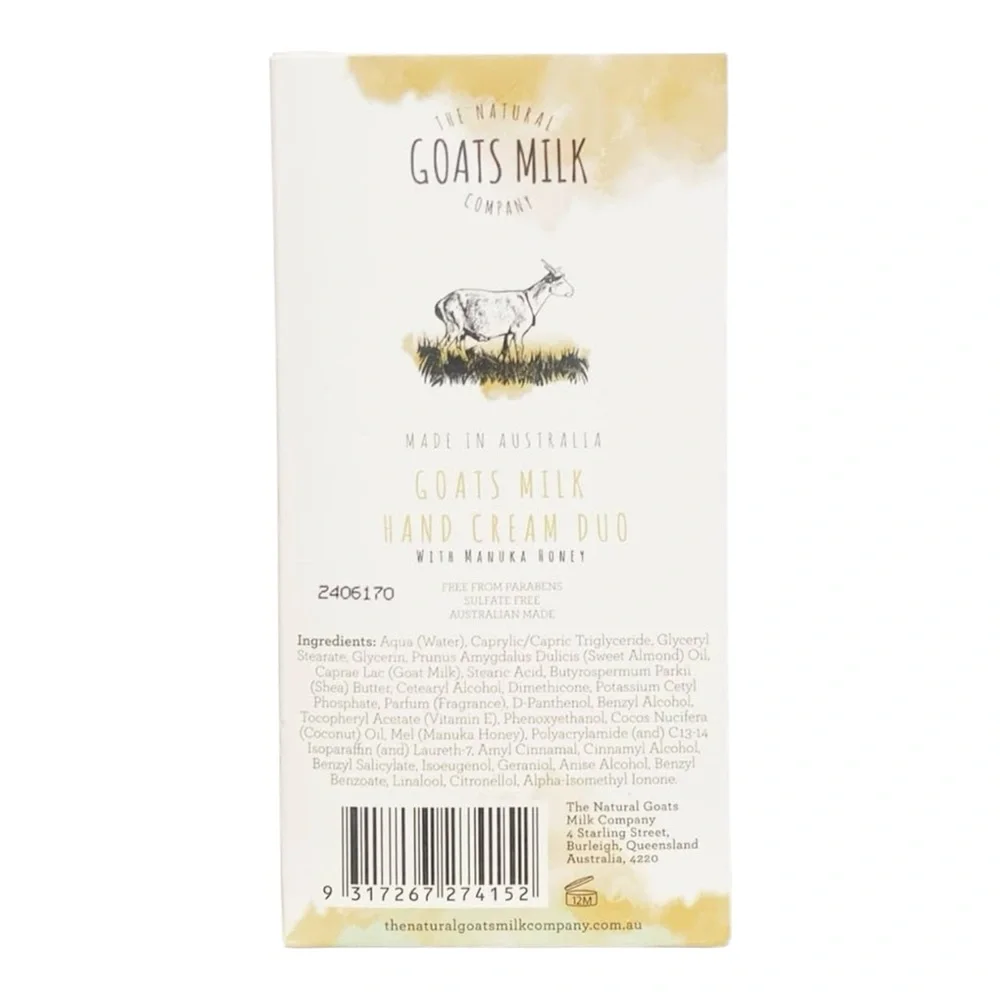Set of 2 The Natural Goats Milk Company Hand Cream - Manuka Honey‎ - 4.3 fl oz